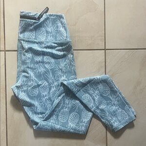 Love Fitness Apparel Dusty Blue Pineapple Print Leggings